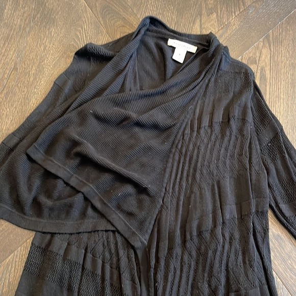 WHITE House Black Market Black Open Front Sweater Size Small - Picture 5 of 7